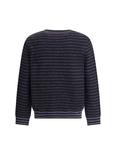 Loewe Men Wool Sweater In Blue