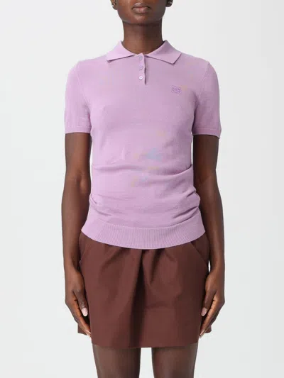 Loewe Lilac Polo In Cashmere And Silk In Pink