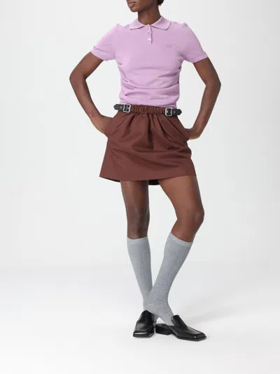 Loewe Lilac Polo In Cashmere And Silk In Pink