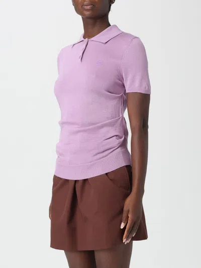 Loewe Lilac Polo In Cashmere And Silk In Pink