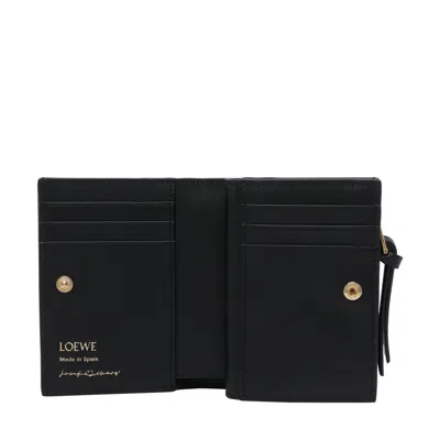 Loewe Women Logo Compact Wallet In Black