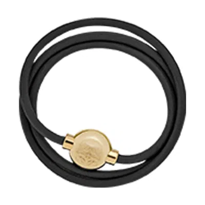 Loewe Women Pebble Leather Bracelet In Black