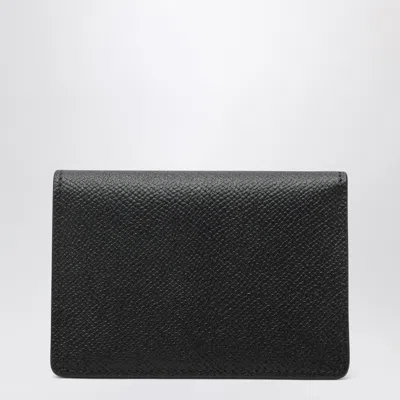 Maison Margiela Black Leather Credit Card Holder Women In Black