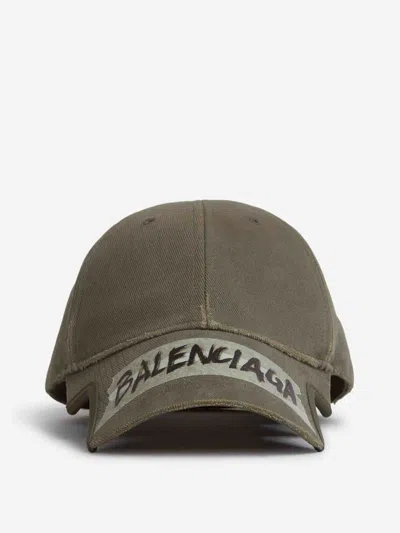 Balenciaga Cap Masking Tape In Green