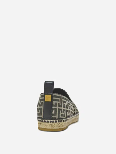 Balmain Monogram Jacquard Espadrilles In Multi