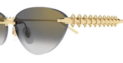 Cartier Ct0543s Clash De Sunglasses In Gold