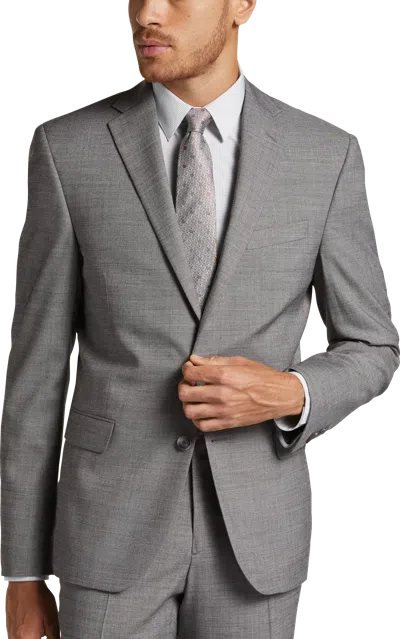 Awearness Kenneth Cole Chillflex Modern Fit 3-piece Men's Suit In Gray