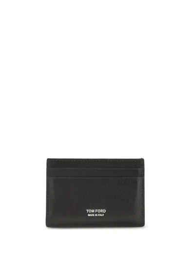 Tom Ford Leather Card Holder In Black