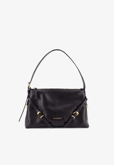 Givenchy Medium Voyou Buckle-strap Shoulder Bag In Black