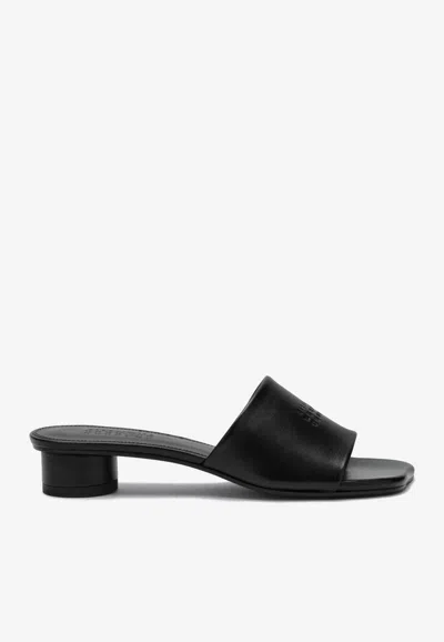Mm6 Maison Margiela Mm6 By Maison Margiela Numeric Sandal With Engraved Logo Band In Black