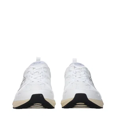 Valentino Garavani White Leather And Fabric Vlogo Easyjog Sneakers