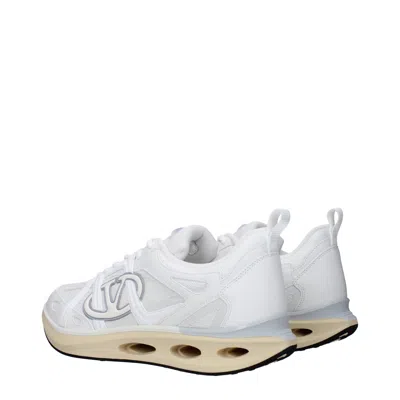 Valentino Garavani White Leather And Fabric Vlogo Easyjog Sneakers
