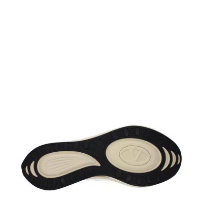 Valentino Garavani White Leather And Fabric Vlogo Easyjog Sneakers