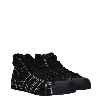 Y3 Yamamoto Sneakers Nizza Men's Fabric Black/white In Black