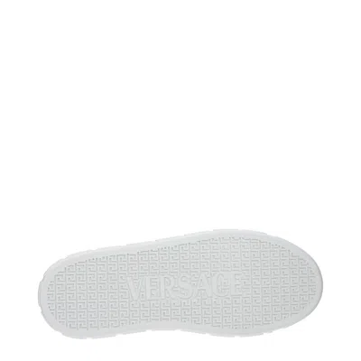 Versace Leopard-print Heel Sneaker In White