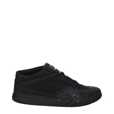 Givenchy Black Fabric And Leather Skate Sneakers In Brown