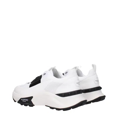 Valentino Garavani Two-tone Fabric And Mesh True Act Sneakers In White