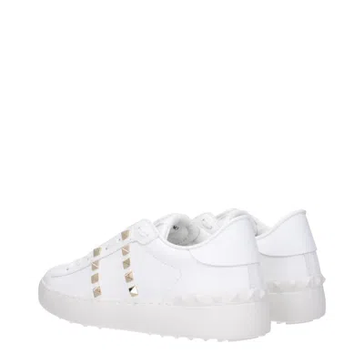 Valentino Garavani White Rockstud-embellished Low-top Sneakers