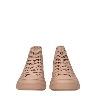 Valentino Garavani Man Sneakers Blush Size 11 Textile Fibers In Antique Pink