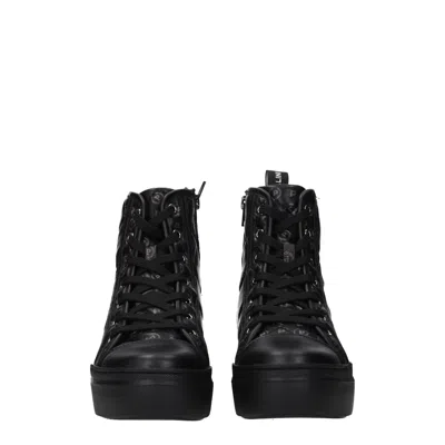 Pollini Women's Sneakers Polyurethane Black In Black