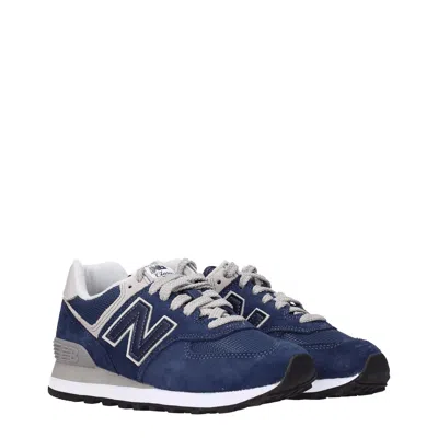New Balance Women's Suede Blue/denim Sneakers In Multi
