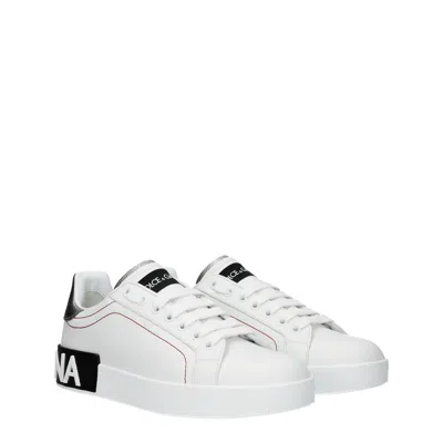 Dolce & Gabbana Portofino Low-top Sneakers In White