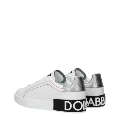 Dolce & Gabbana Portofino Low-top Sneakers In White