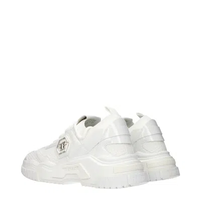 Philipp Plein White Technical Fabric Predator Sneakers In White