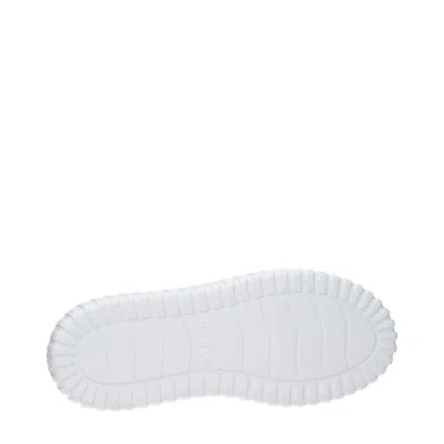 Hogan Women Silver H-stripes Leather Sneakers, 7.5 Luxury Sneakers For Women Darveys In White