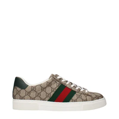 Gucci Men Ace Supreme Gg Fabric Low-top Sneakers In Multi