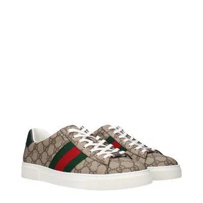 Gucci Men Ace Supreme Gg Fabric Low-top Sneakers In Multi