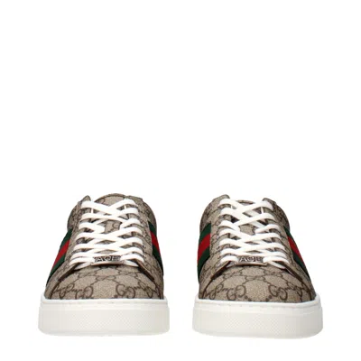 Gucci Men Ace Supreme Gg Fabric Low-top Sneakers In Multi