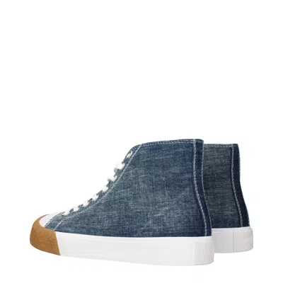 Loewe Bloc Denim Sneakers In Blue