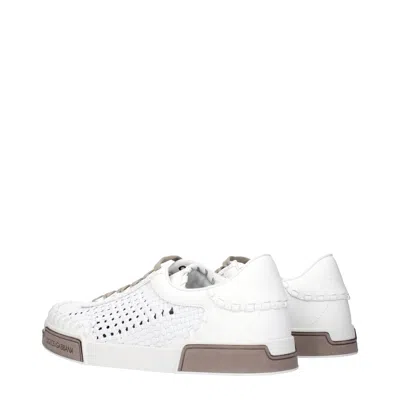 Dolce & Gabbana Sneaker Portofino Yacht White In Animal Print