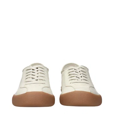 The Row Beige Viscose And Linen Canvas Sneakers In Neutral