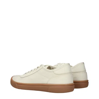 The Row Beige Viscose And Linen Canvas Sneakers In Neutral