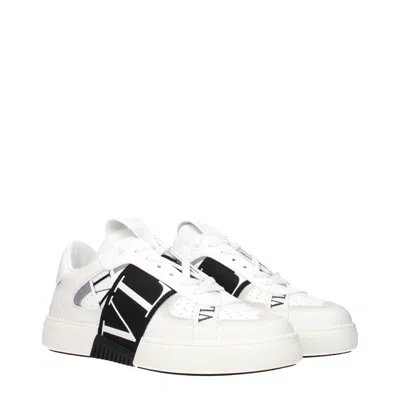 Valentino Garavani Valentino Vltn Leather Slip-on Sneaker In Neutral