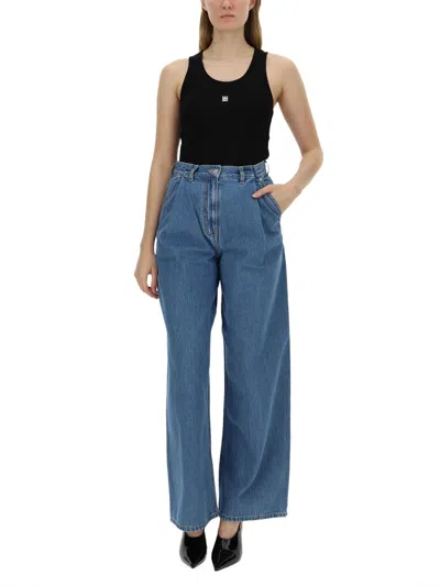 Givenchy Low-waist Oversized Jeans In Blue