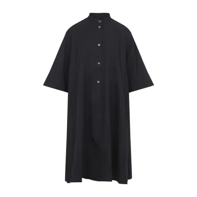 Studio Nicholson Bloch Oversized Midi Dress In Black