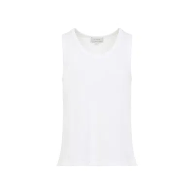 Studio Nicholson Razim Vest Ribbed Texture Round Neckline In Yellow