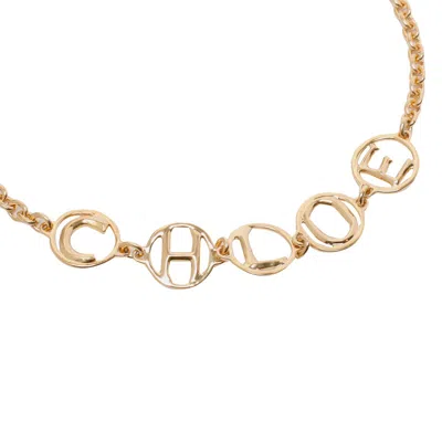 Chloé Vintage Gold Chain Link Choker Necklace In Gold
