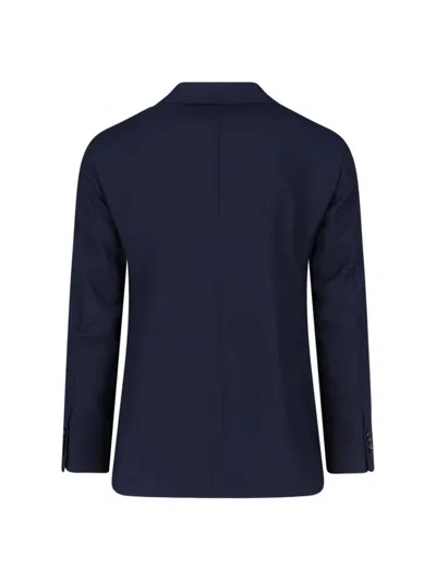 Caruso Single-breasted Blazer In Blue