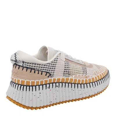 Chloé Multicolor Fabric Nama Sneakers In Neutral