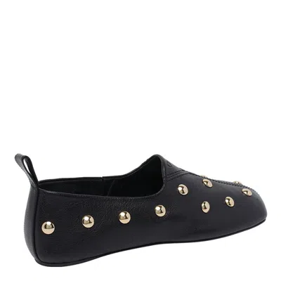 Chloé Chloe Rita Stud-embellished Leather Ballet Flats In Black