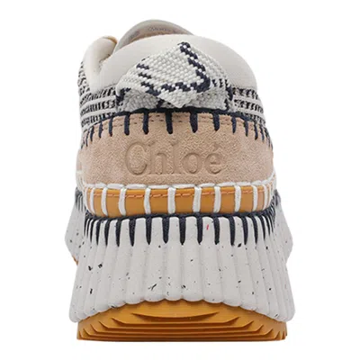 Chloé Multicolor Fabric Nama Sneakers In Neutral