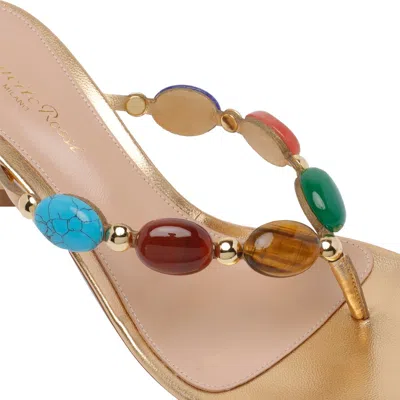 Gianvito Rossi Shanti Thong 70mm Leather Sandals In Multi