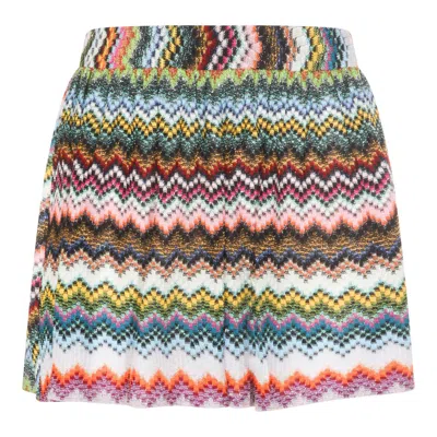 Missoni Multicolor High-waisted Shorts In Multi