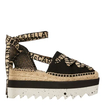 Stella Mccartney Stella Mc Cartney Gaia Wedge Espadrillas In Black