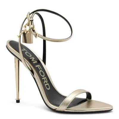 Tom Ford 85mm Padlock Leather Sandals In Pink