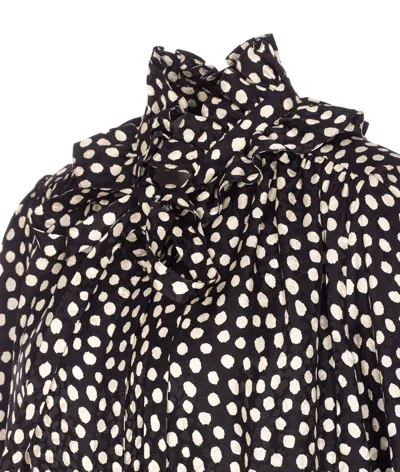 Chloé Ruffle Front Long Sleeve Top In Animal Print